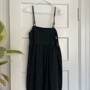 Topshop Black Smocked Sundress Cocktail